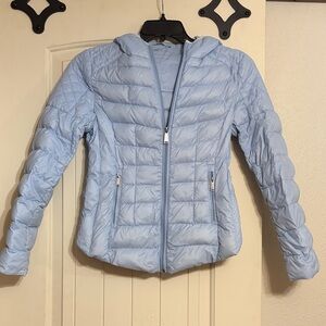 BCBGeneration Sky Blue Ultra Lightweight Packable Down Puffer Jacket size Small
